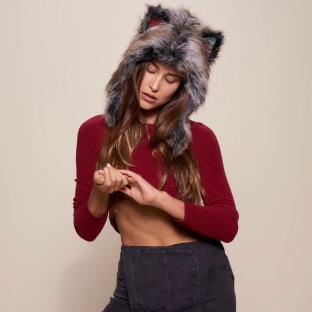 Grey Wolf Spirithoods Half Hood
